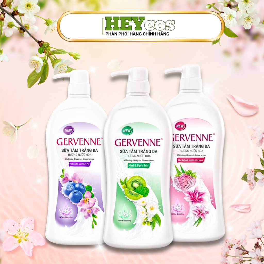 ✨ Gervenne – Sữa Tắm Trắng Da Hương Nước Hoa: Vừa Tắm Vừa 