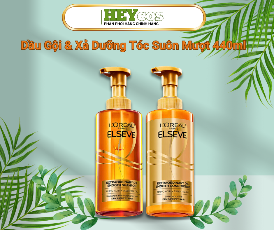 ✨ L'Oréal Elseve – Bộ Đôi Dưỡng Tóc Suôn Mượt Đỉnh Cao Từ Pháp
