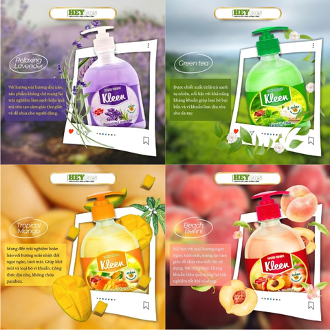 🌿 NƯỚC RỬA TAY KLEEN – SẠCH KHUẨN HIỆU QUẢ, THƠM MÁT TỪNG GIỌT