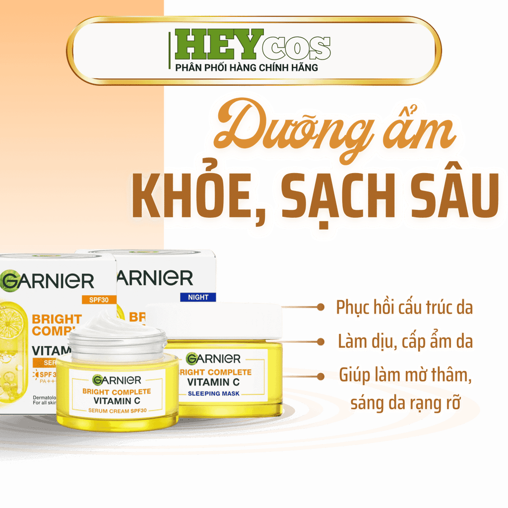 🌟 Garnier Bright Complete Vitamin C – Bí Quyết Dưỡng Ẩm Sạch Sâu, Cho Làn Da Rạng Rỡ Từ Bên Trong 🌟