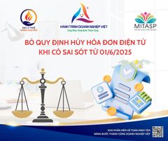 Bỏ quy định hủy hóa đơn điện tử khi có sai sót từ 01/6/2025