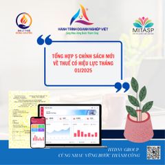 Tổng hợp 5 Chính sách mới về thuế có hiệu lực tháng 01/2025