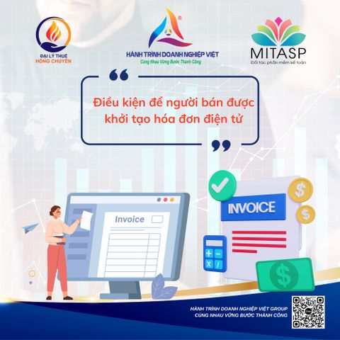 Điều kiện để người bán được khởi tạo hóa đơn điện tử