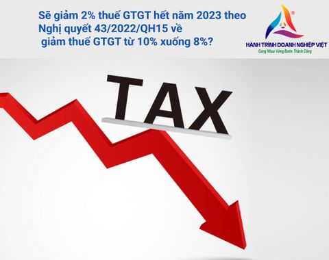 Sẽ giảm 2% thuế GTGT hết năm 2023 theo Nghị quyết 43/2022/QH15?