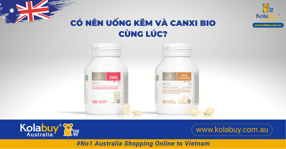 Có thể uống kẽm và canxi Bio cùng lúc được không?