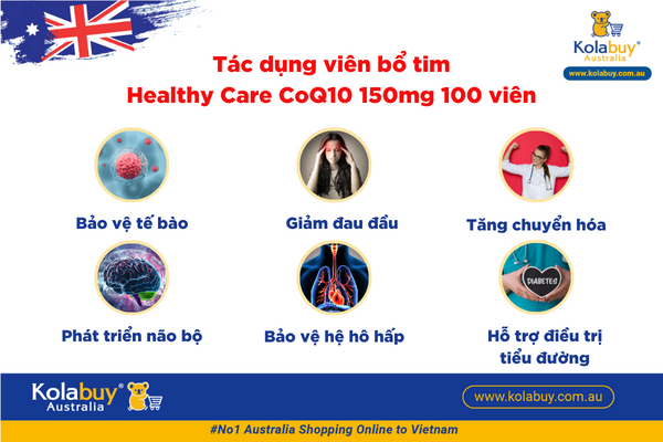 Bổ tim Healthy Care CoQ10 150mg