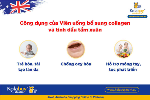 Viên uống bổ sung collagen và tinh dầu tầm xuân Nature’s Way Beauty Rosehip & Collagen 60 Viên