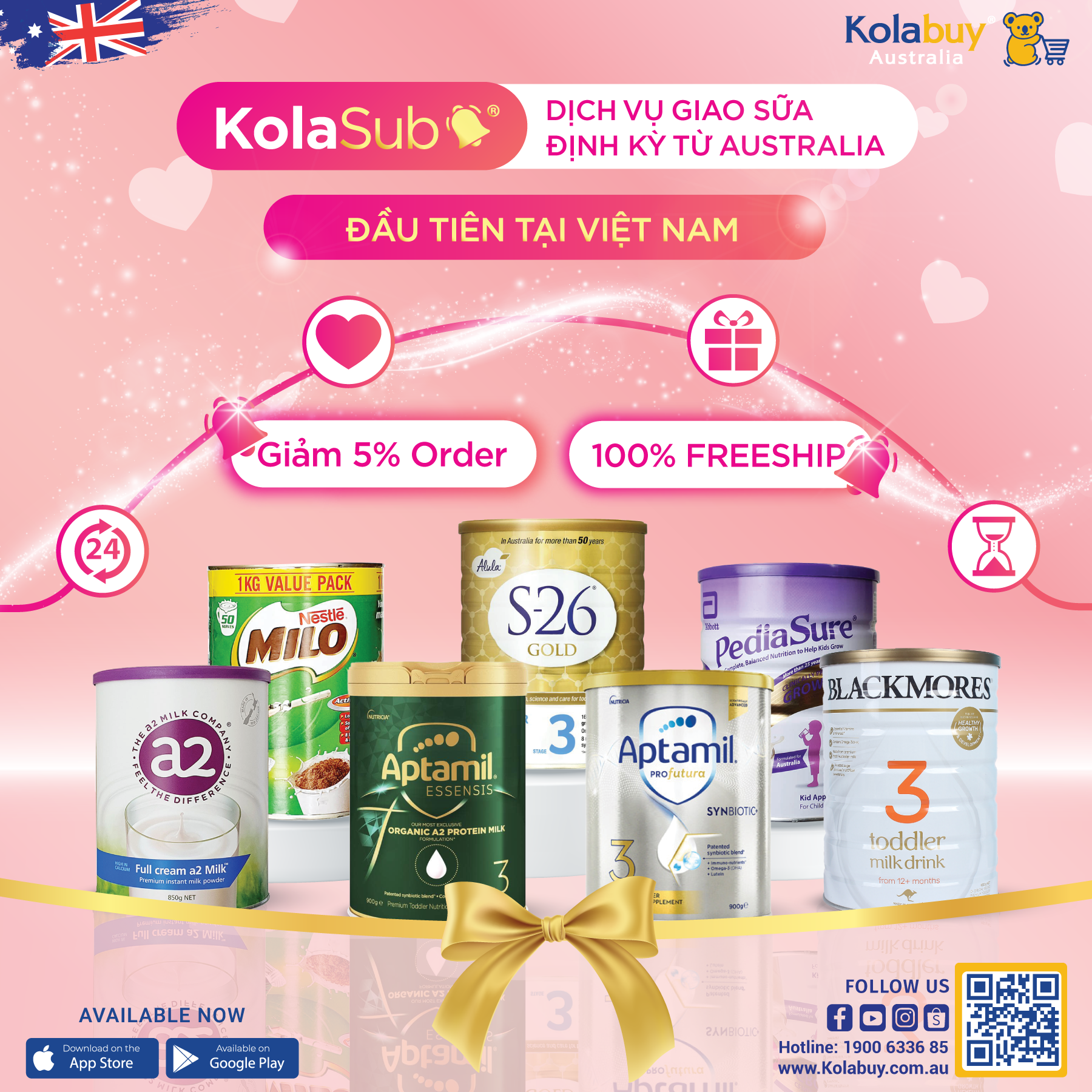 KolaSub - Dịch vụ giao sữa định kỳ từ Australia