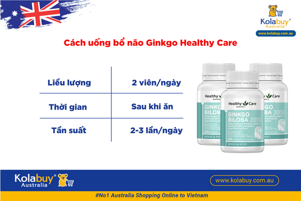 Bổ não Ginkgo Biloba Healthy Care