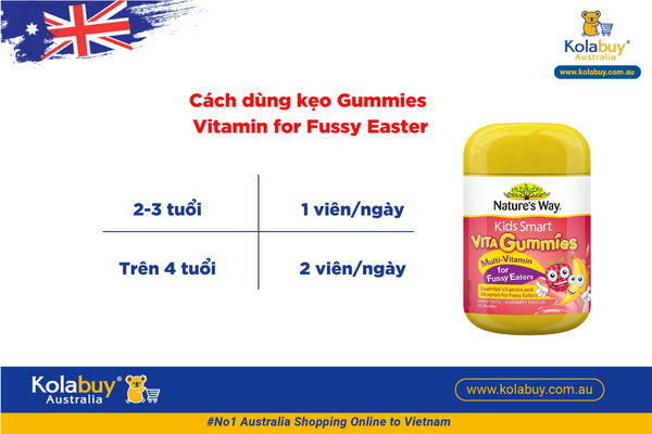 Nature's Way Kids Smart Vita Gummies Multi Vitamin for Fussy Eaters