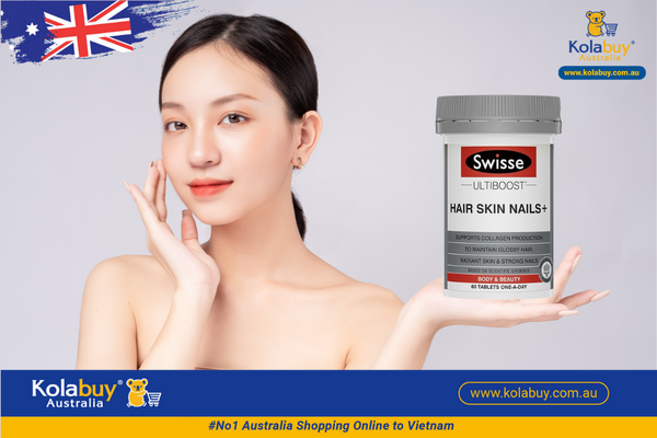 Viên uống hỗ trợ làm đẹp da móng tóc Swisse Ultiboost Hair Skin Nails+ 60 viên