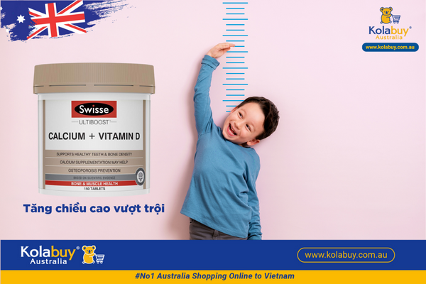 Viên uống chống loãng xương bổ sung Canxi Swisse Ultiboost Calcium + Vitamin D 150 Viên