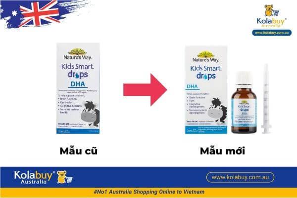 DHA dạng giọt Nature's Way Kids Smart Drops DHA 20ml cho bé