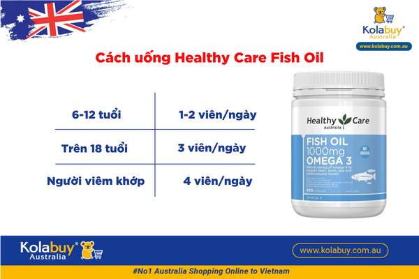 Healthy Care Fish Oil 1000mg Omega 3 400 viên