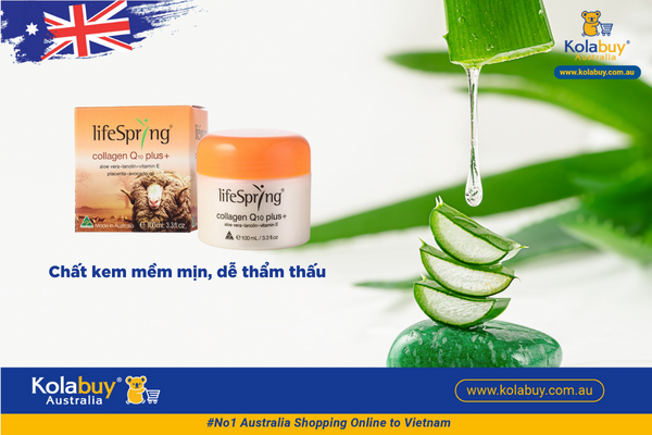 Kem dưỡng da nhau thai LifeSpring Collagen Q10 Plus
