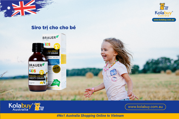 Siro Trị ho cho bé Brauer Kids Manuka Honey Chesty Cough Oral Liquid 100ml