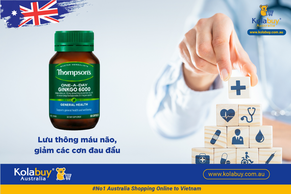 Viên uống bổ não Thompson's One-A-Day Ginkgo 6000mg 60 viên