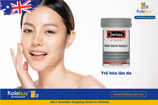 Viên uống hỗ trợ làm đẹp da móng tóc Swisse Ultiboost Hair Skin Nails+ 60 viên