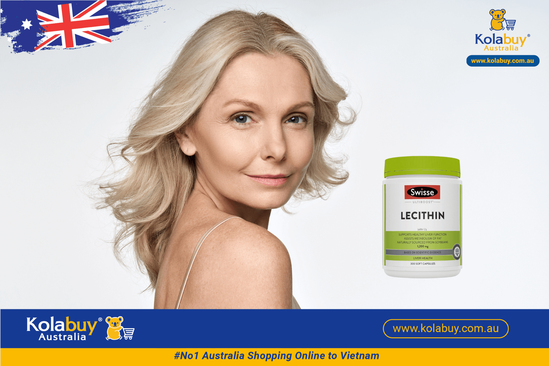 Mầm đậu nành Swisse Ultiboost Lecithin 1200mg 300 viên