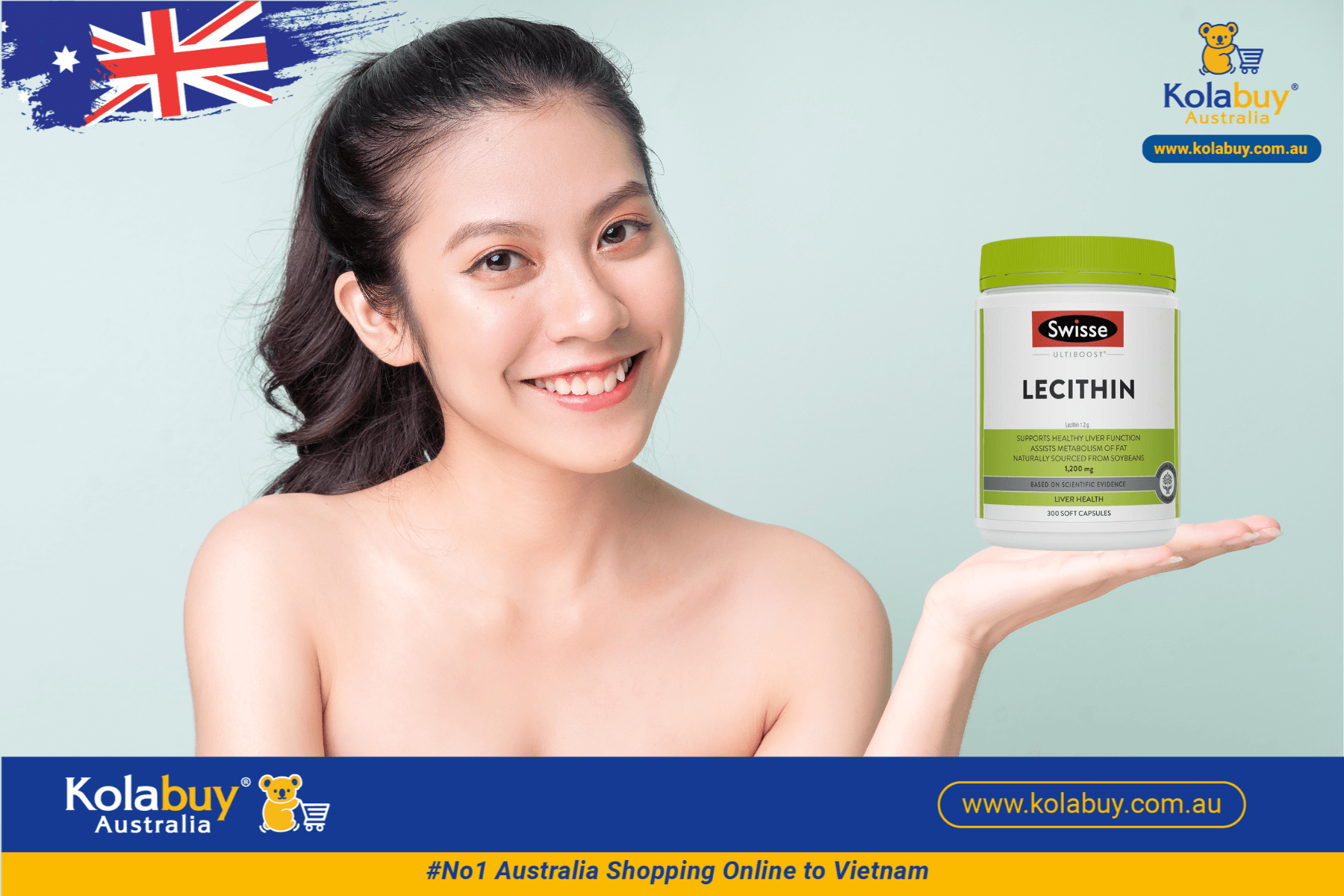 Mầm đậu nành Swisse Ultiboost Lecithin 1200mg 300 viên