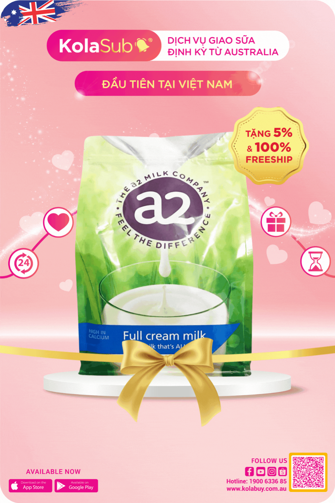 Dịch vụ giao sữa bột Úc định kỳ