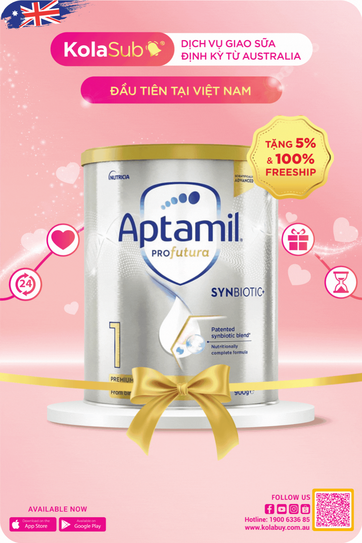 Dịch vụ giao sữa định kỳ KolaSub - Aptamil Pro