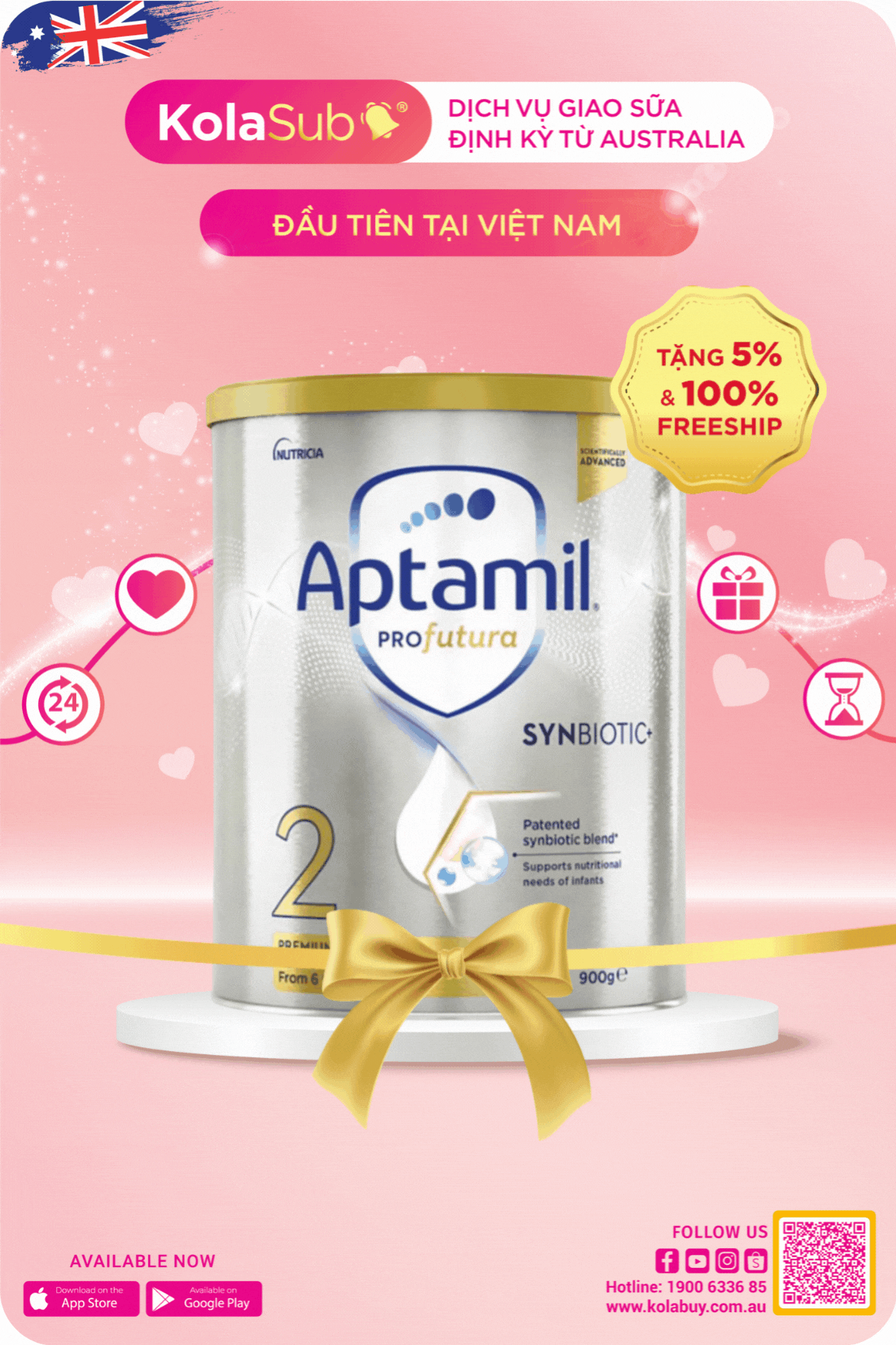 Dịch vụ giao sữa định kỳ KolaSub - Aptamil Pro