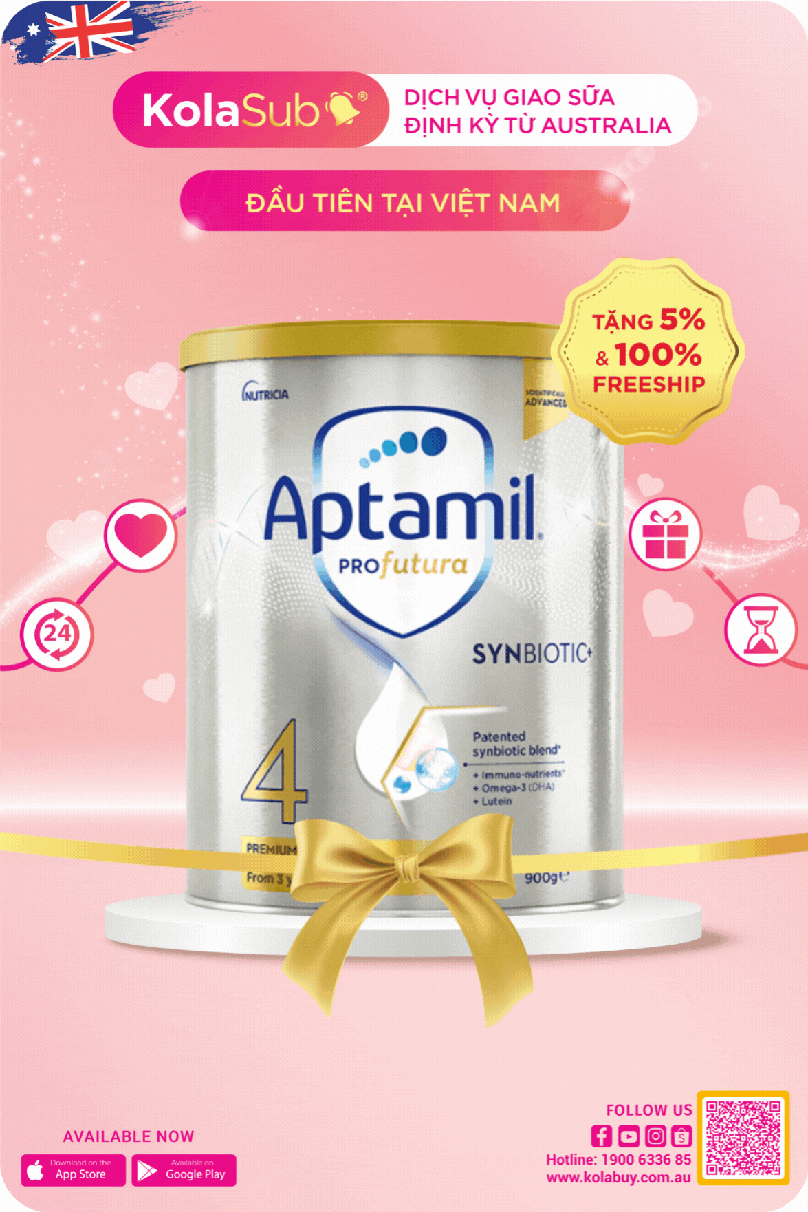 Dịch vụ giao sữa định kỳ KolaSub - Aptamil Pro