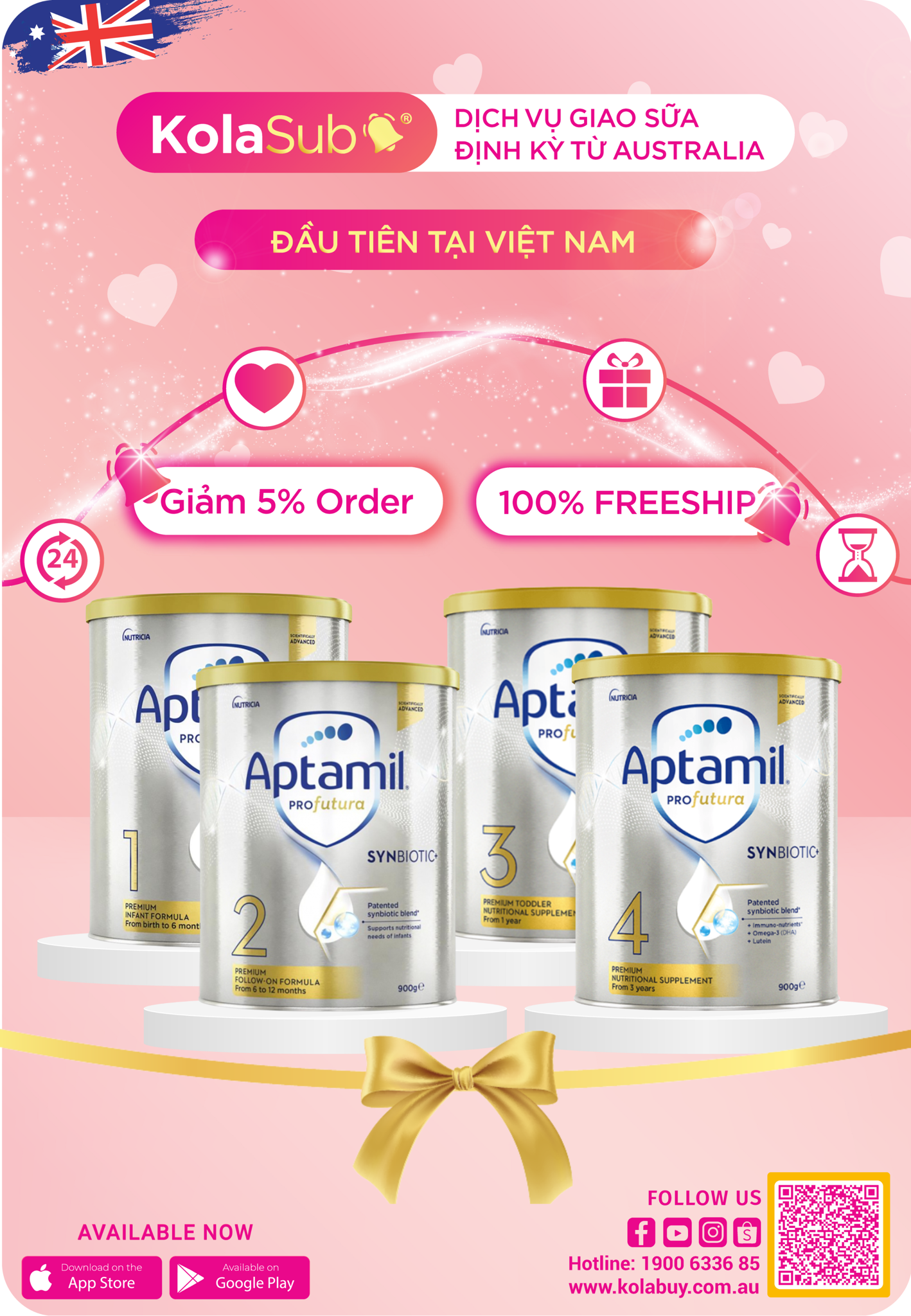 Dịch vụ giao sữa định kỳ KolaSub - Aptamil Pro
