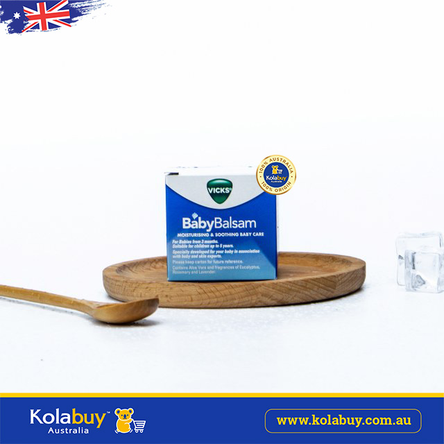 Dầu bôi ấm ngực Vicks Baby Balsam Decongestant Chest Rub 50g Kolabuy Australia® Authentic