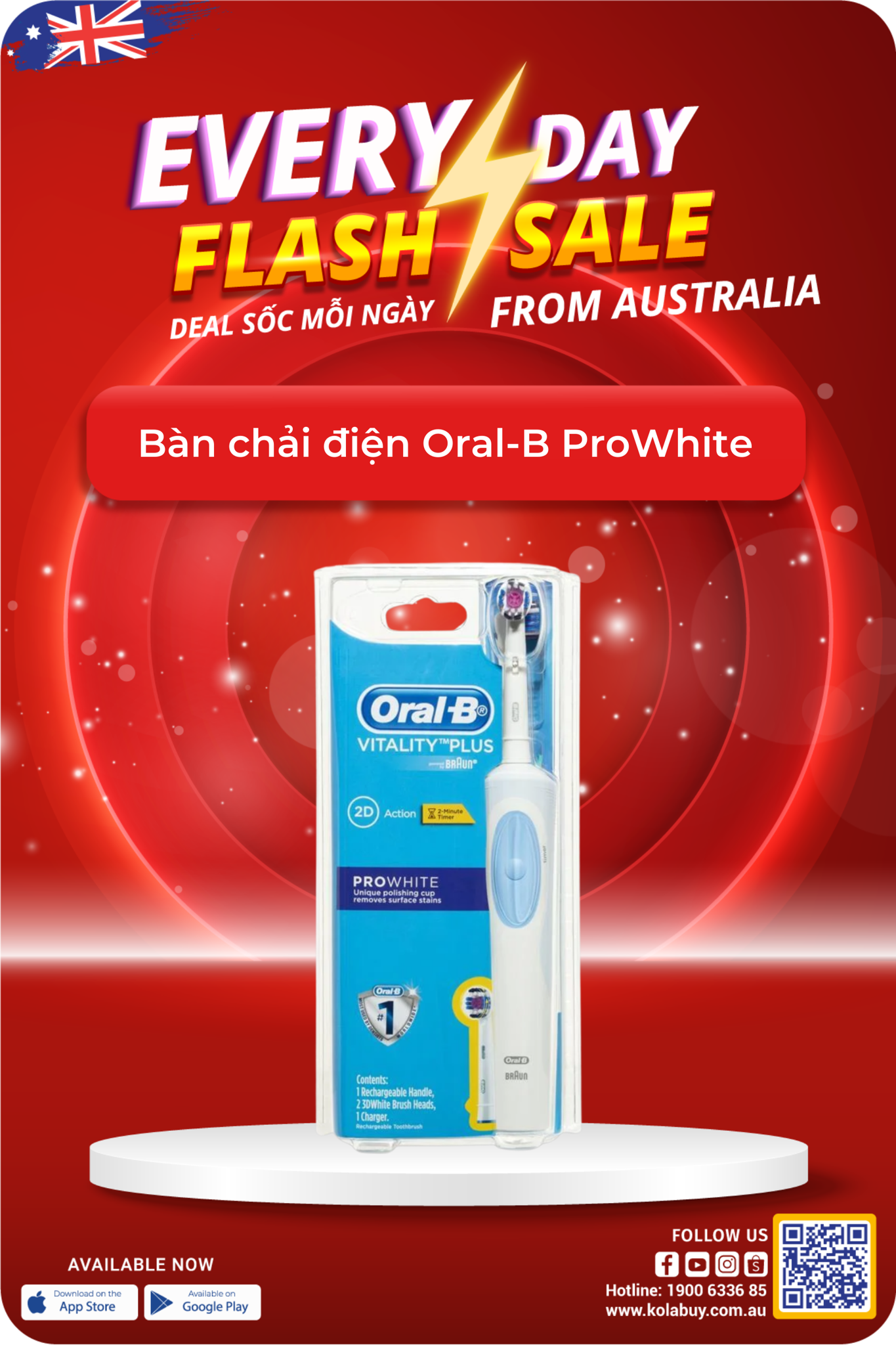 Bàn chải điện Oral-B ProWhite