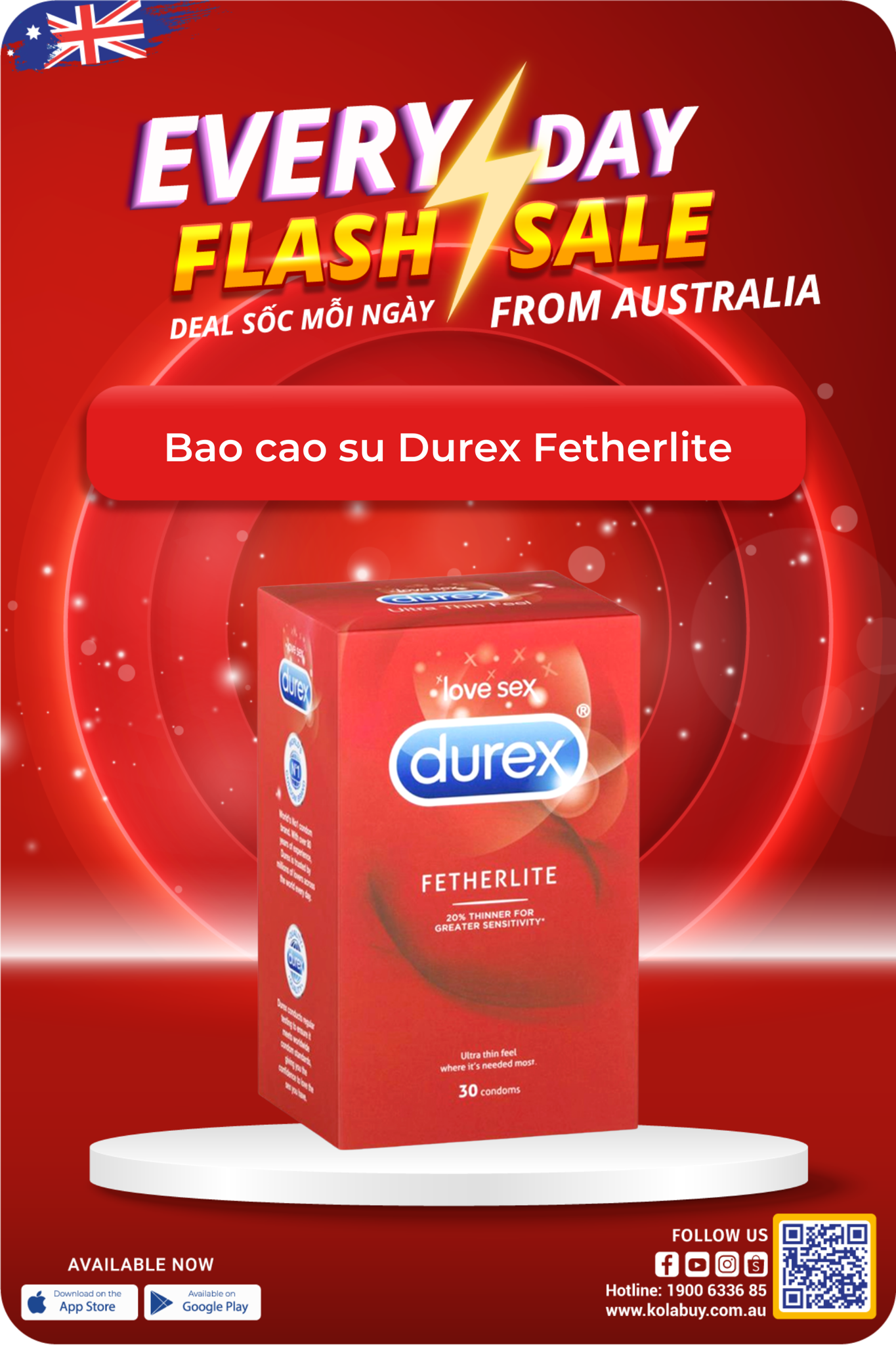 Bao cao su Durex Fetherlite