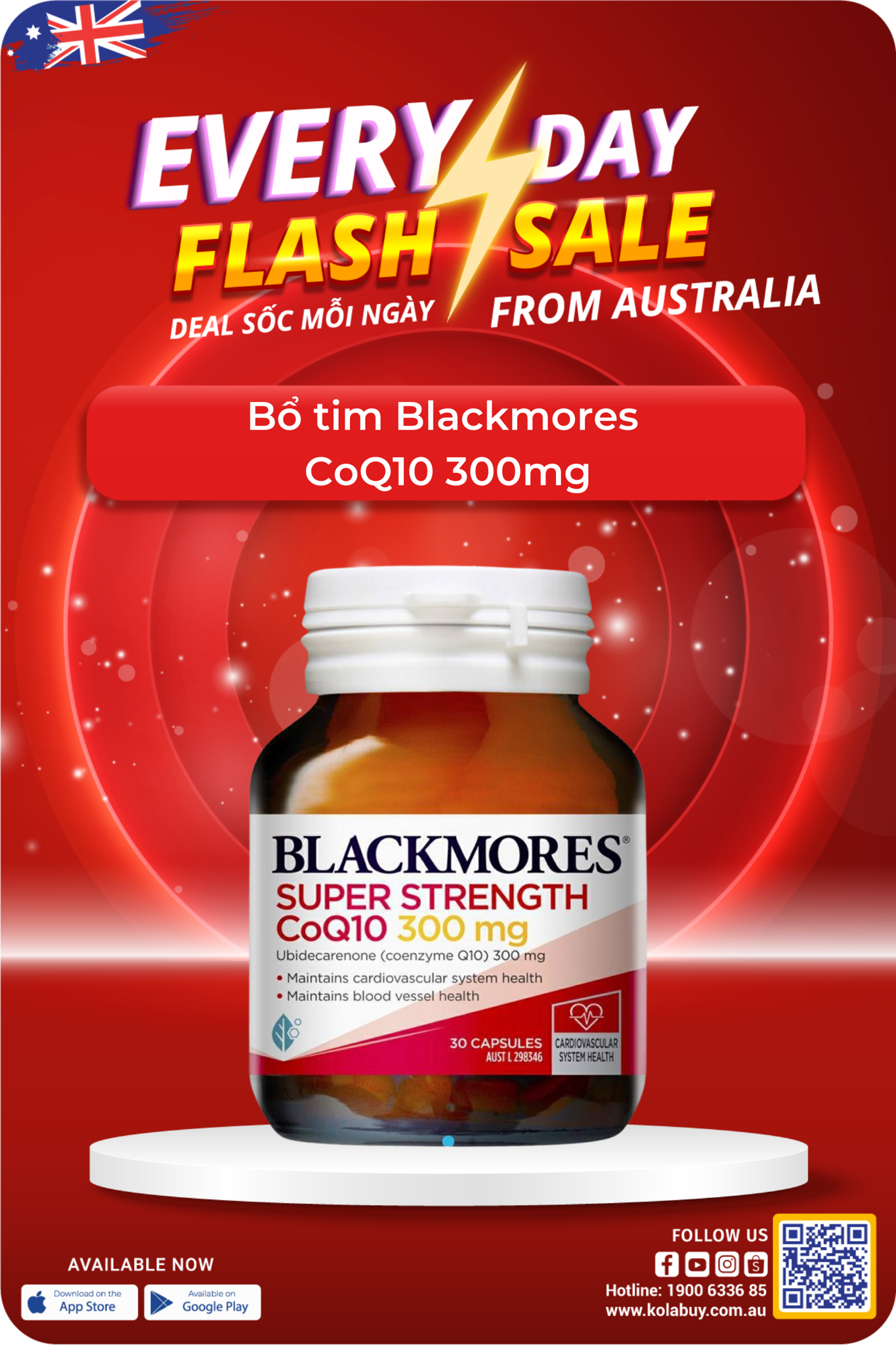 Bổ tim Blackmores  CoQ10 300mg