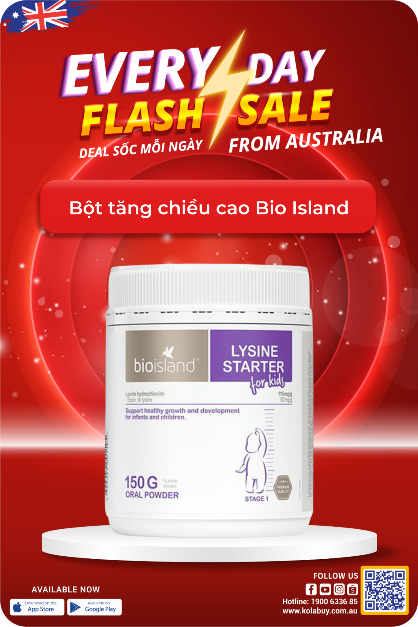 Bột tăng chiều cao Bio Island