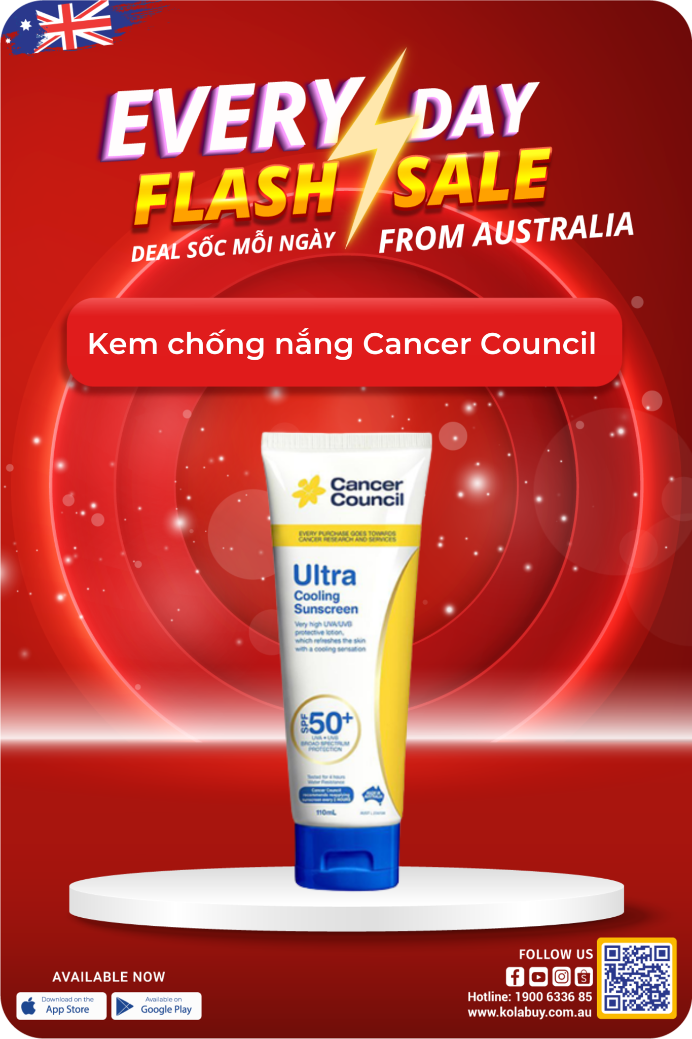 Cancer Council Ultra Cooling Sunscreen SPF50+