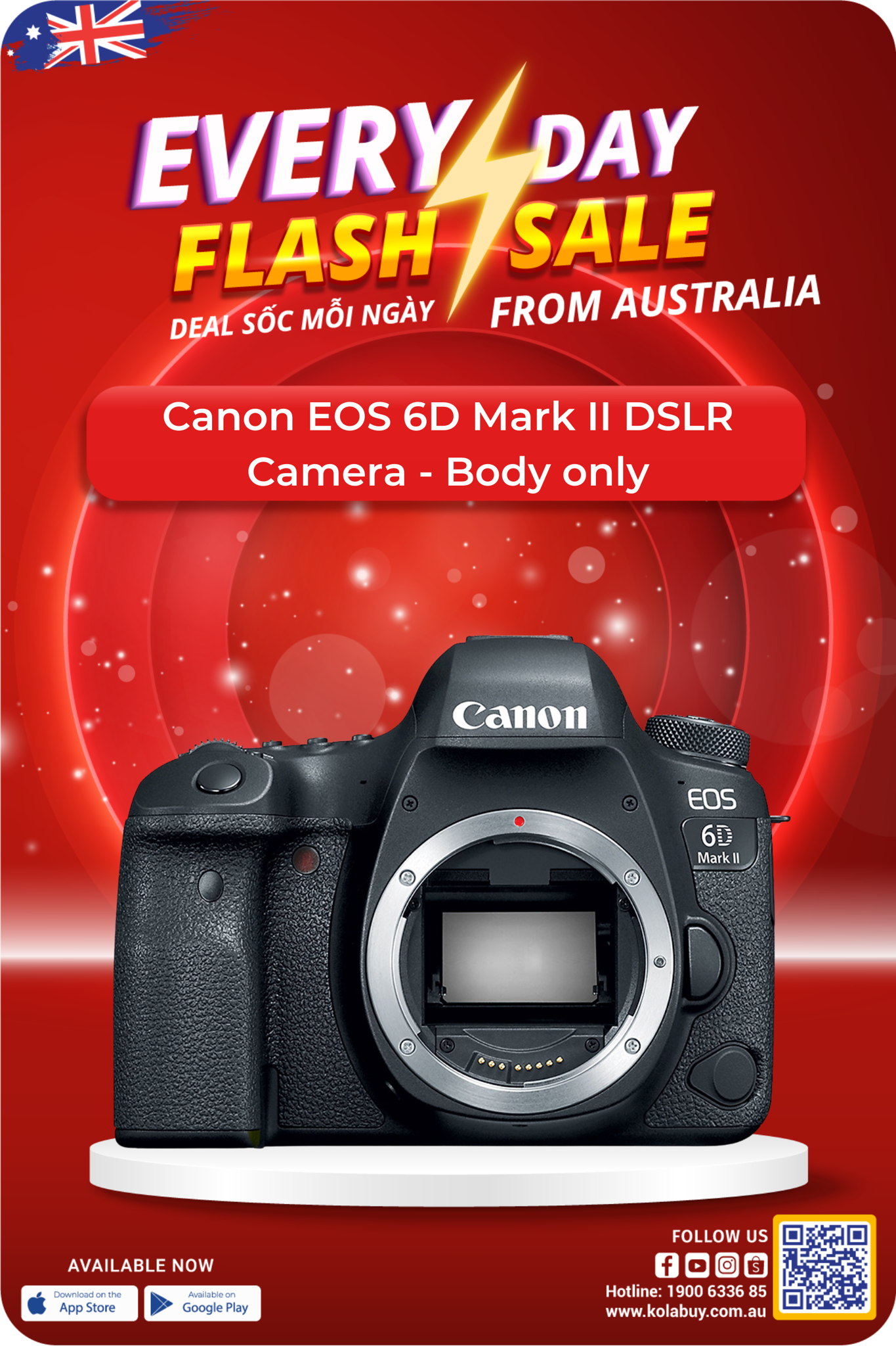 Canon EOS 6D Mark II DSLR Camera - Body only