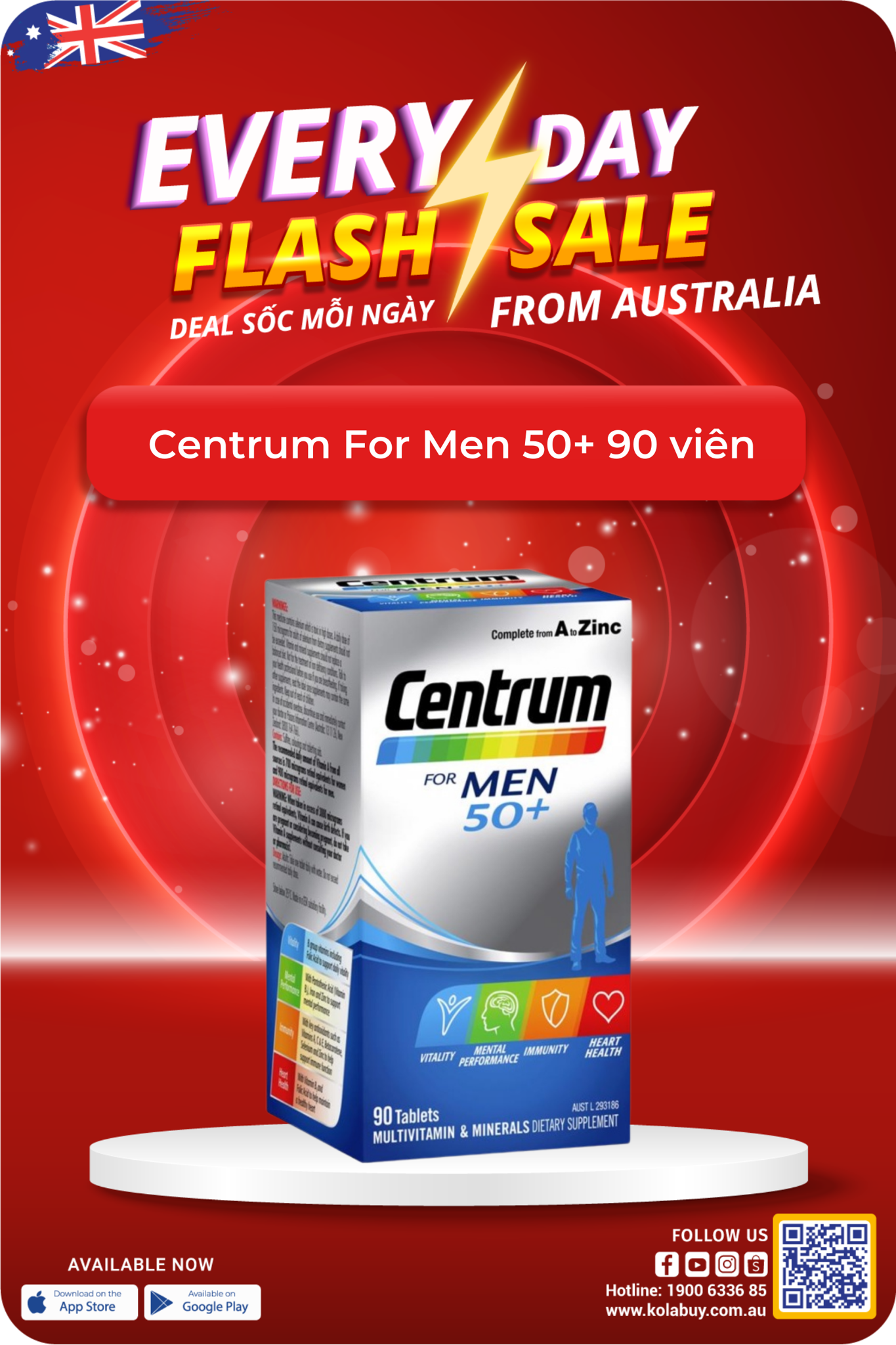 Centrum For Men 50+ 90 viên