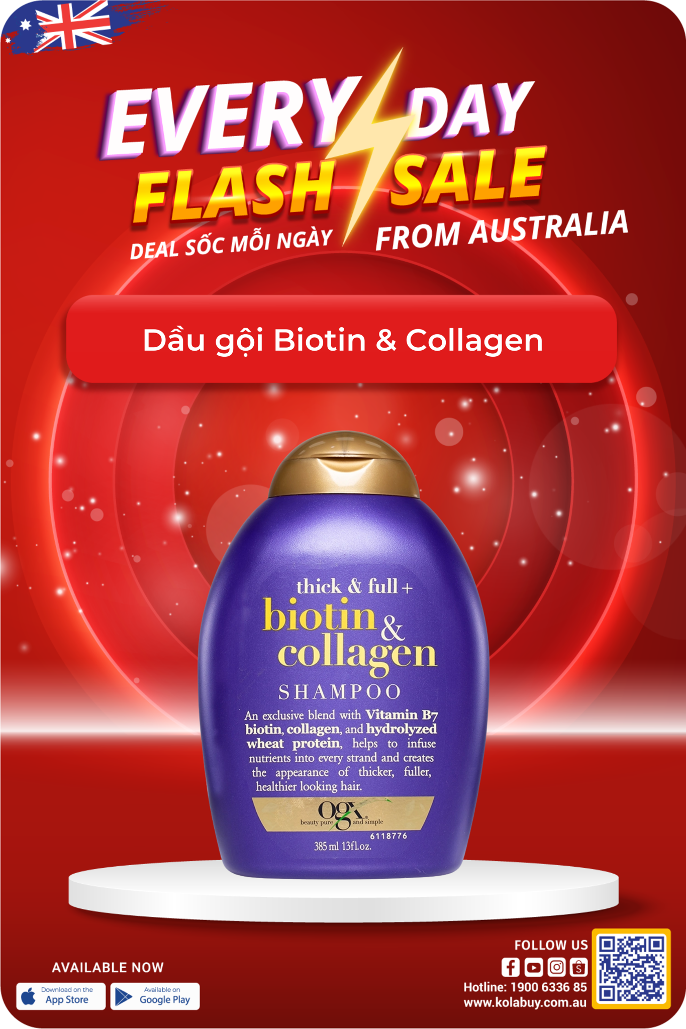 Dầu gội Biotin & Collagen
