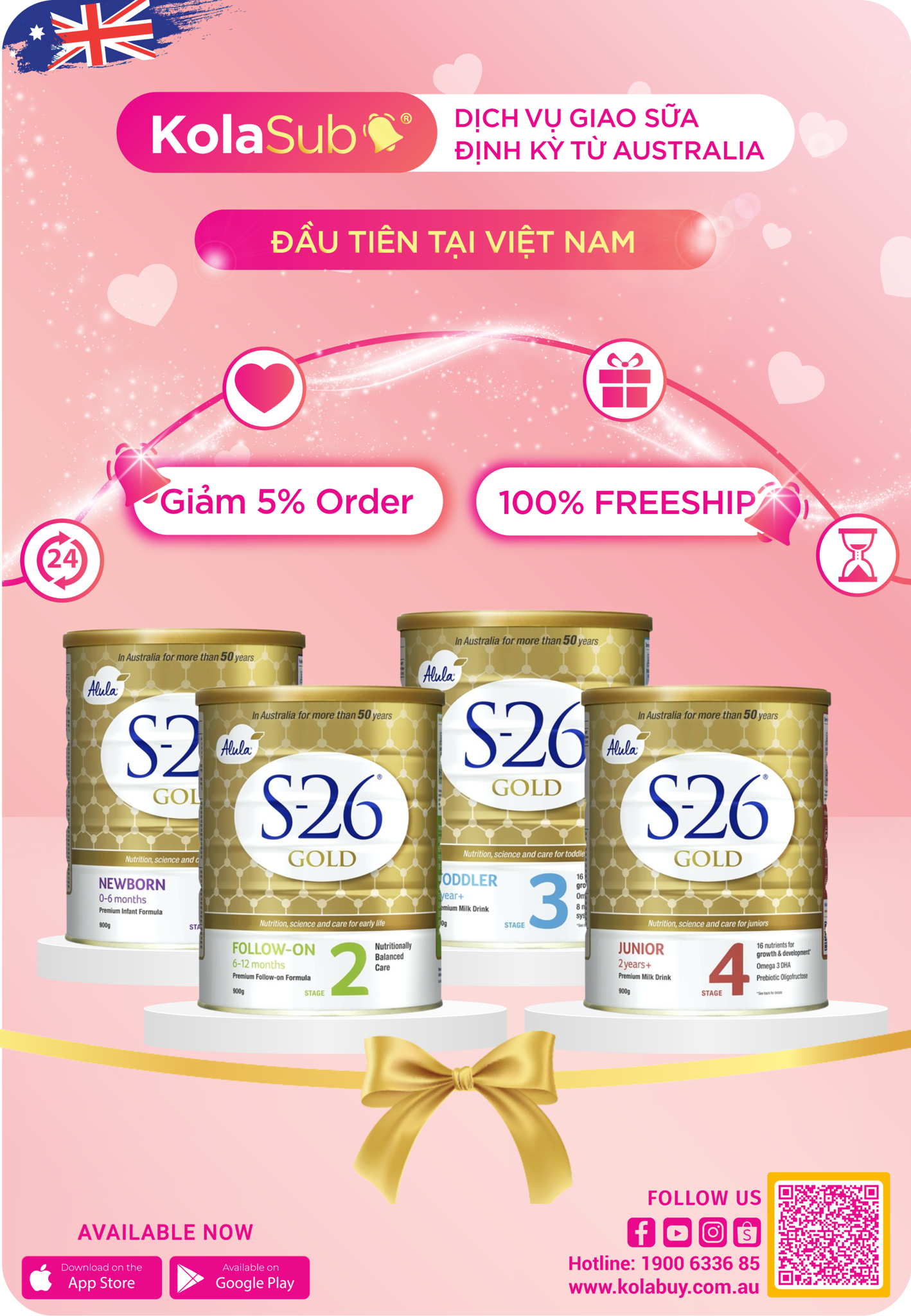 Dịch vụ giao sữa định kỳ KolaSub - S26 Gold