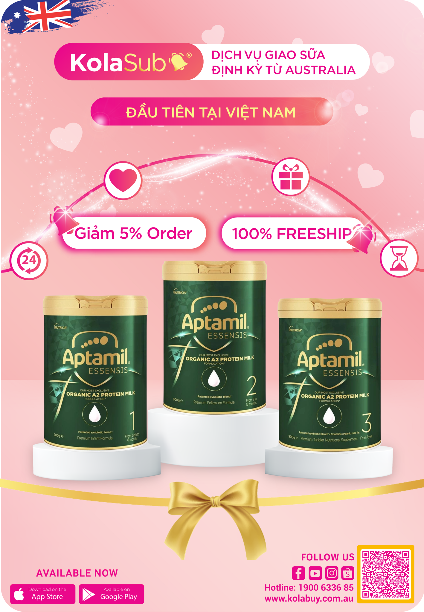 Dịch vụ giao sữa định kỳ KolaSub - Aptamil Essensis