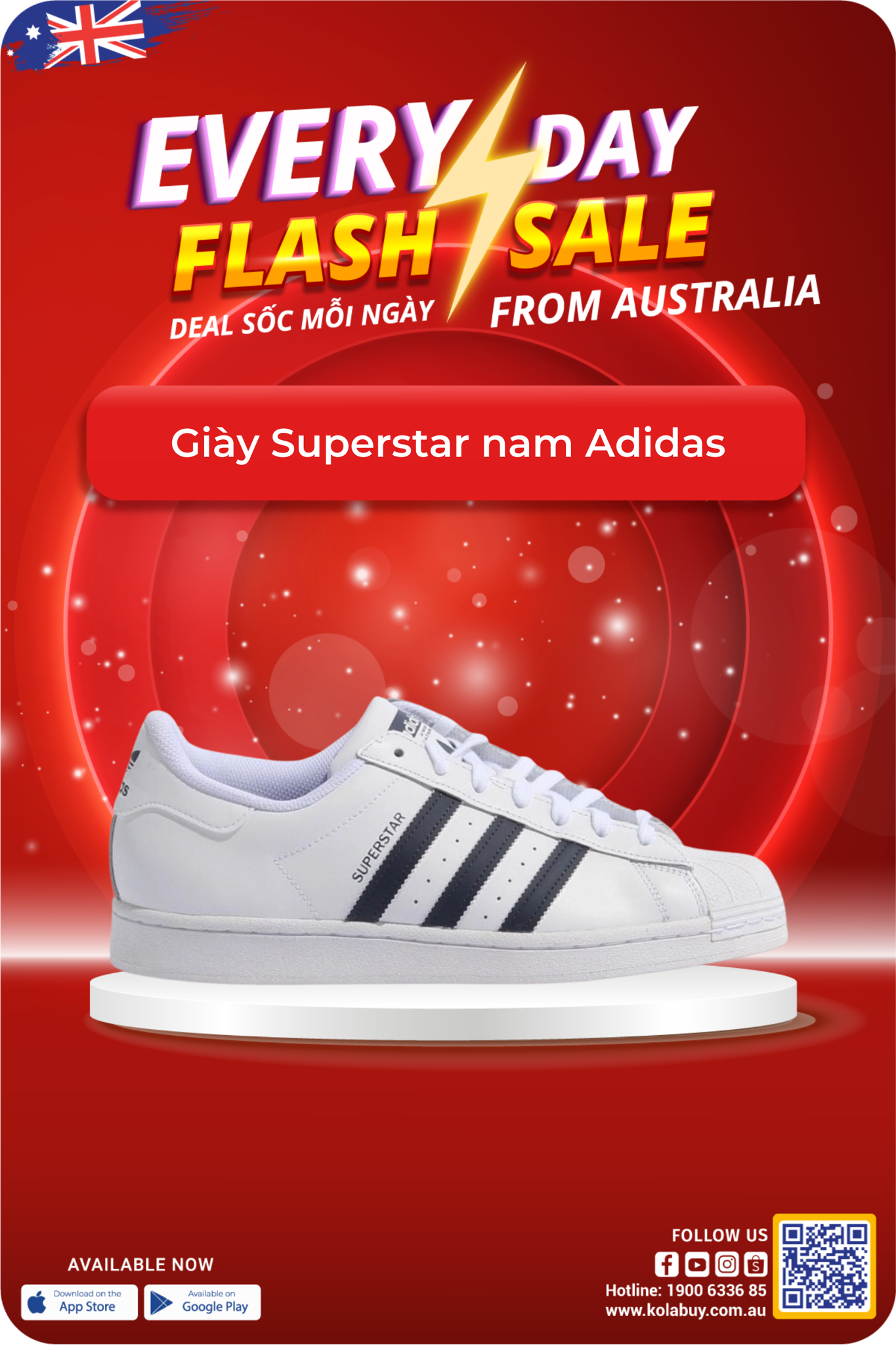 Giày Superstar nam Adidas