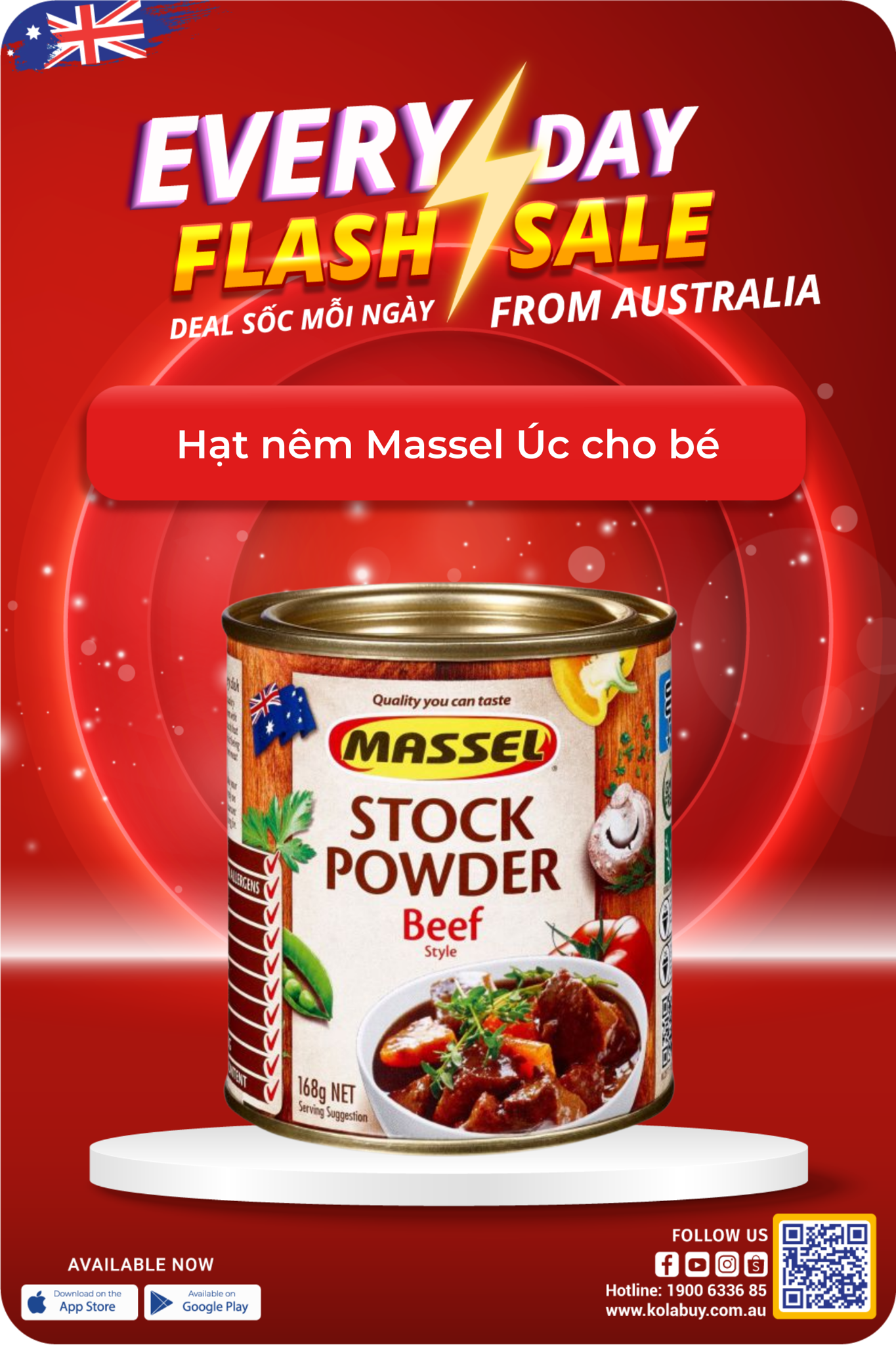 Hạt nêm Massel Úc cho bé