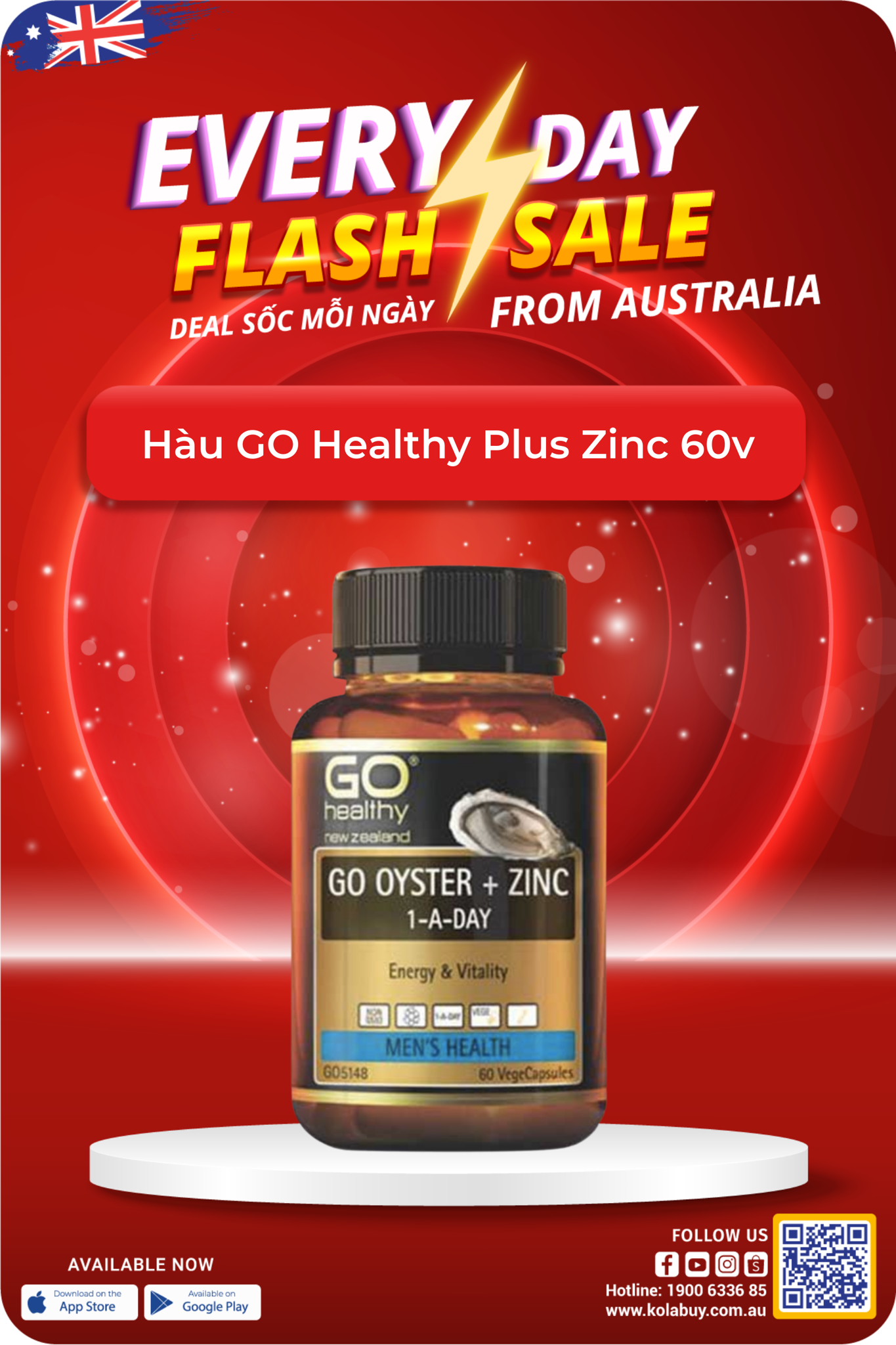 Hàu GO Healthy Plus Zinc 60v