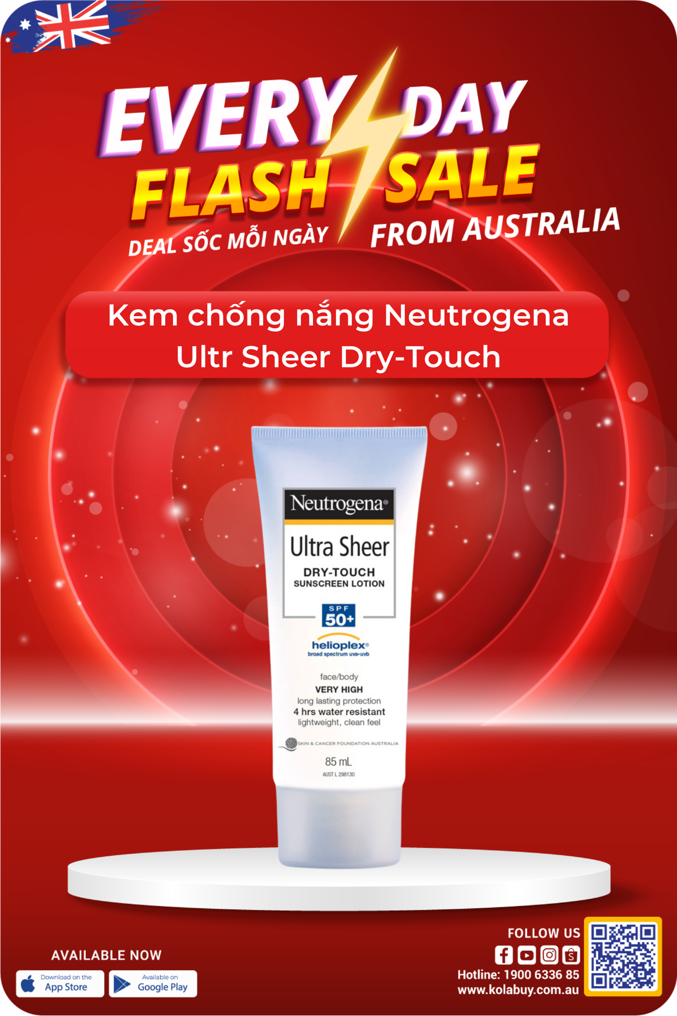 Kem chống nắng Neutrogena Ultr Sheer Dry-Touch