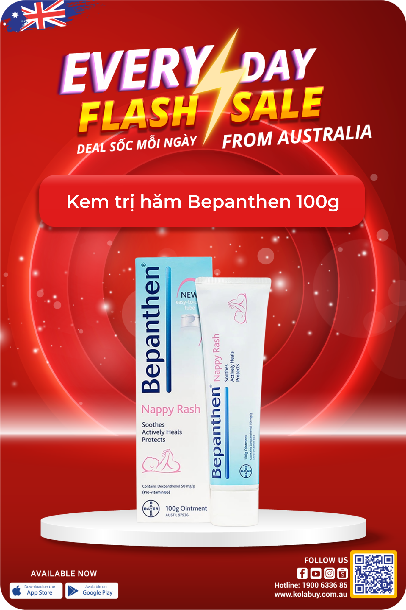 Kem trị hăm Bepanthen 100g