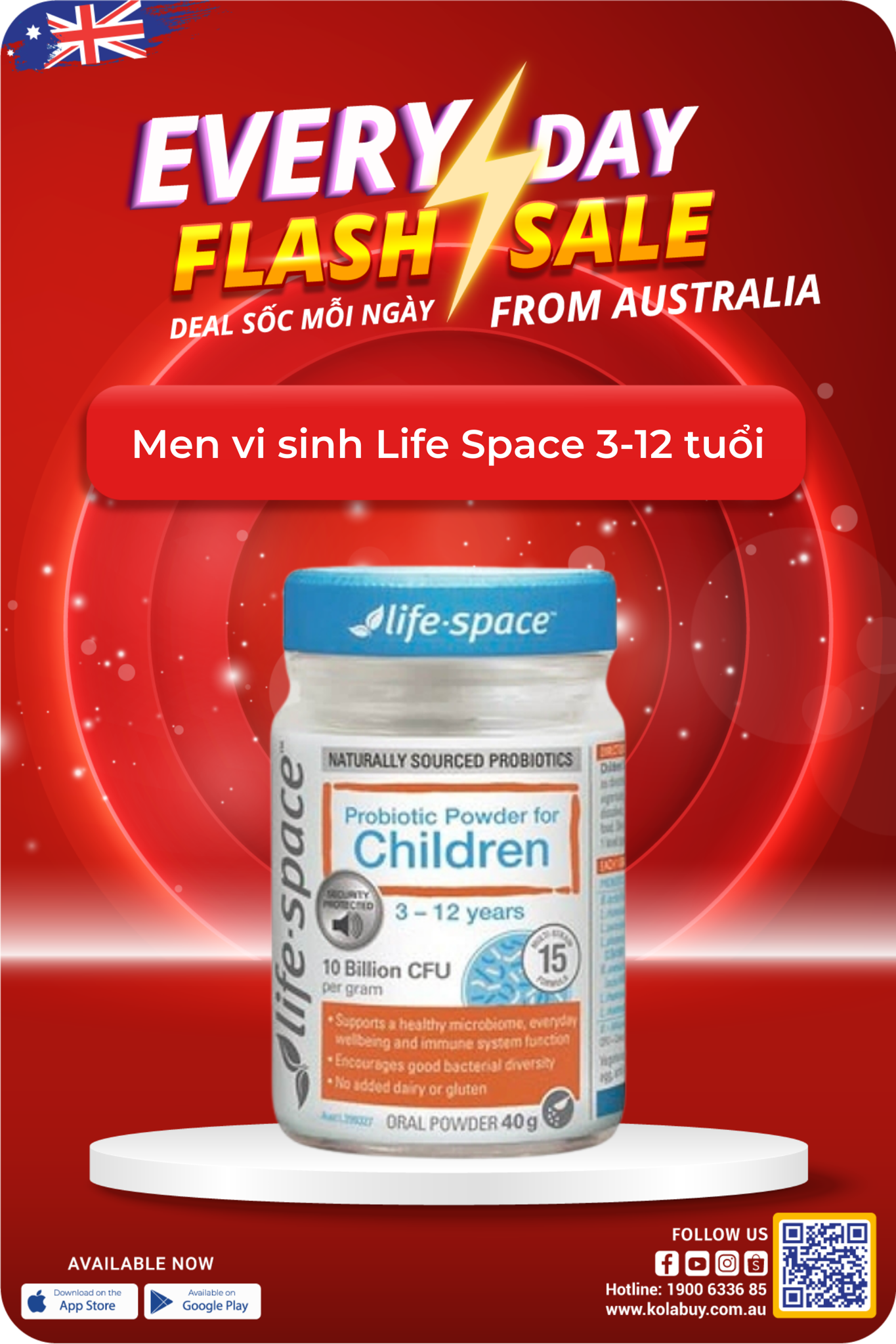 Men vi sinh Life Space 3-12 tuổi
