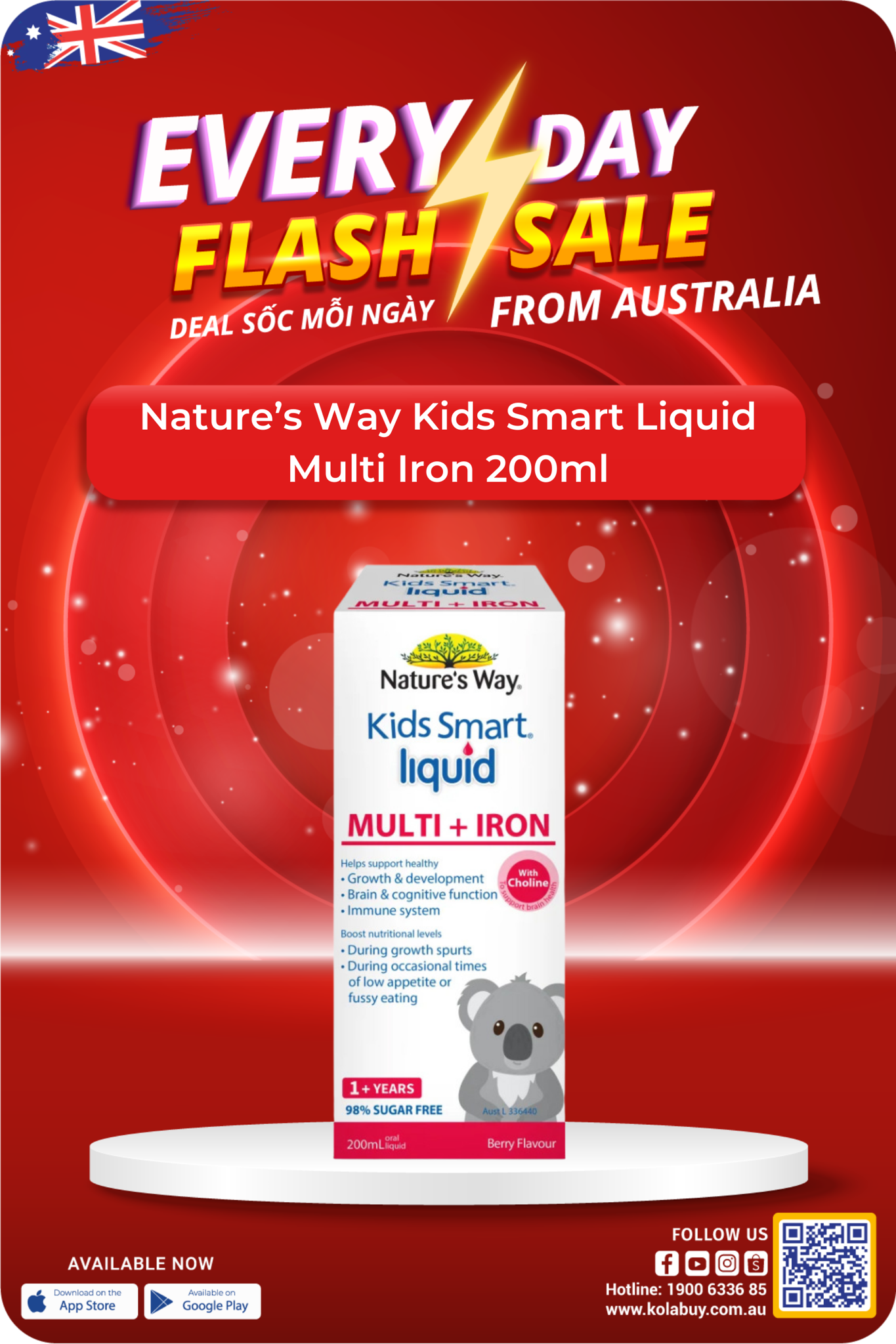 Nature’s Way Kids Smart Liquid Multi Iron 200ml