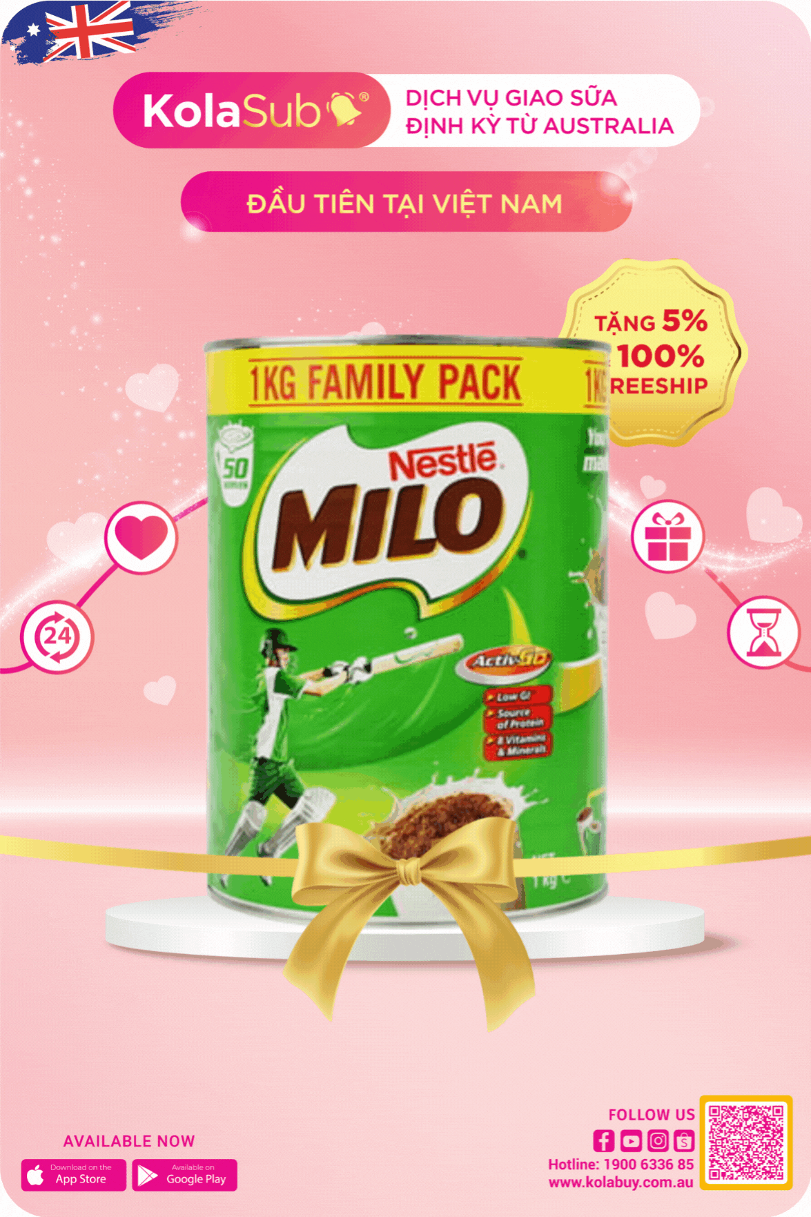 Dịch vụ giao sữa bột Úc định kỳ