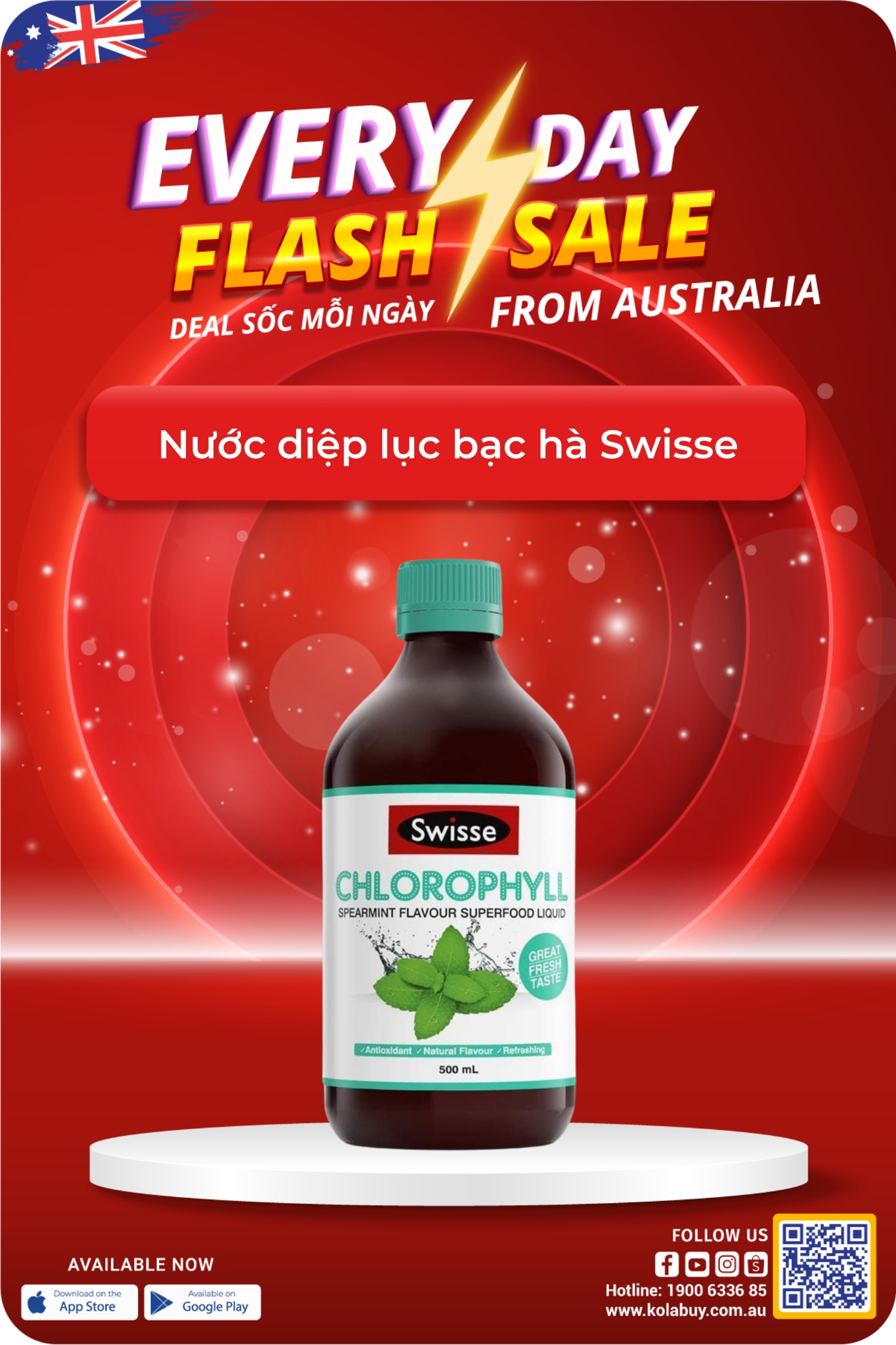 Nước diệp lục bạc hà Swisse