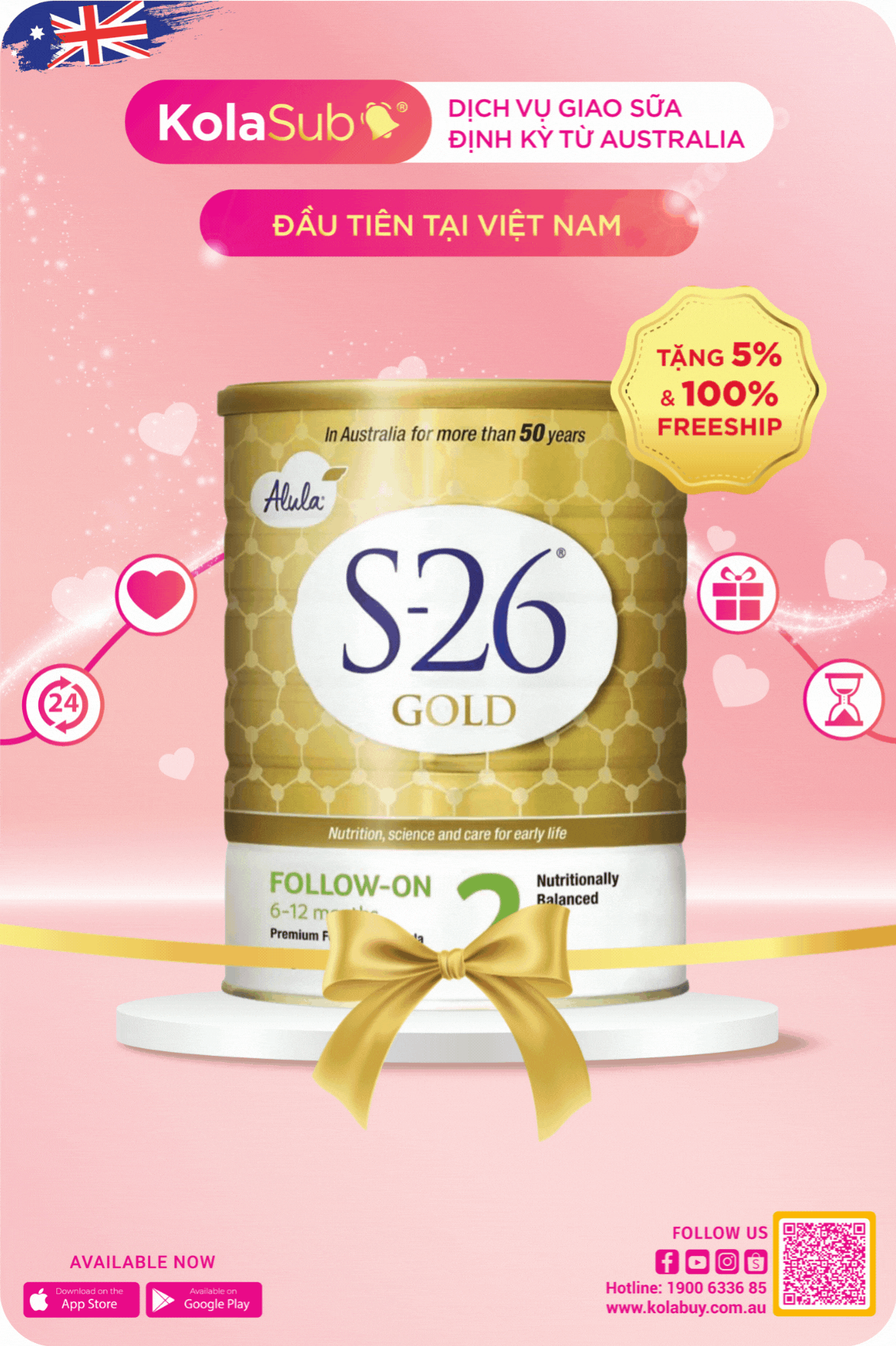 Dịch vụ giao sữa định kỳ KolaSub - S26 Gold